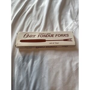 Oster Stainless Steel Fondue Forks Set Of 4 Vintage Made In Japan